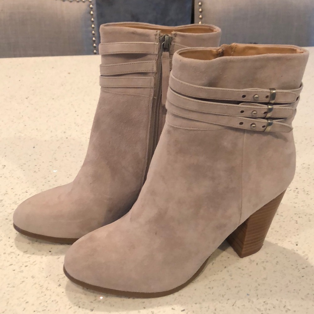 Tan booties
